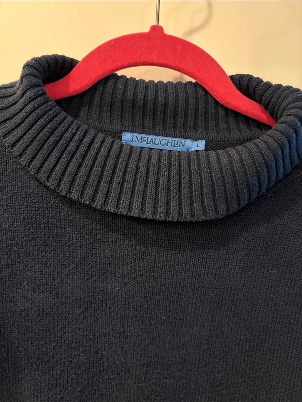 J. McLaughlin women’s blue Ribbed Turtleneck Knit Sweater